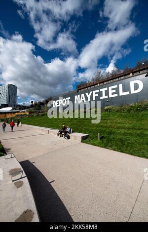 Mayfield Park, centre-ville de Manchester. Banque D'Images
