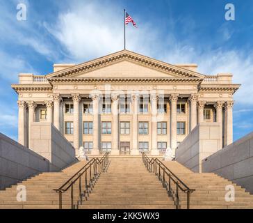 Le capitole de l'État de l'Utah à Salt Lake City par une journée ensoleillée Banque D'Images