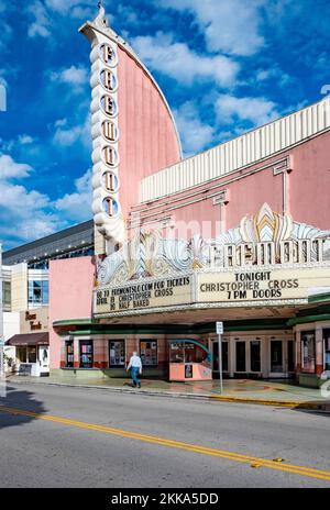 San Luis Obispo, Etats-Unis - 19 avril 2019 : ancien cinéma et théâtre d'époque Fremont dans le style Art déco de san Luis obispo. Banque D'Images