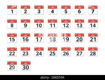 Calendrier du mois de juin, concept de calendrier, d'activité et de tâches Illustration de Vecteur