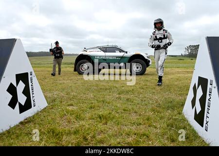 Sara Price (USA)/RJ Anderson (USA), Chip Ganassi Racing pendant le X-Prix Extreme E Energy à Punta del Este, Uruguay. 11th mai 2022. Banque D'Images