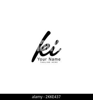 K, I, KI lettre initiale manuscrite et signature image vectorielle, style moderne en joignant le modèle de logo Illustration de Vecteur