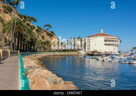 Californie, Catalina Island, via Casino, Avalon Harbour, Casino Banque D'Images
