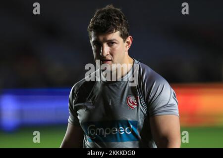 Twickenham, Royaume-Uni. 25th novembre 2022. Josh Gray de Gloucester Rugby voir pendant le match de rugby Gallagher Premiership entre Harlequins et Gloucester au stade Twickenham, Twickenham, Royaume-Uni, le 25 novembre 2022. Photo de Carlton Myrie. Utilisation éditoriale uniquement, licence requise pour une utilisation commerciale. Aucune utilisation dans les Paris, les jeux ou les publications d'un seul club/ligue/joueur. Crédit : UK Sports pics Ltd/Alay Live News Banque D'Images