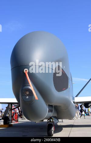 Préfecture d'Aomori, Japon - 07 septembre 2014 : appareil de surveillance sans pilote de la Force aérienne des États-Unis Northrop Grumman RQ-4B Global Hawk. Banque D'Images