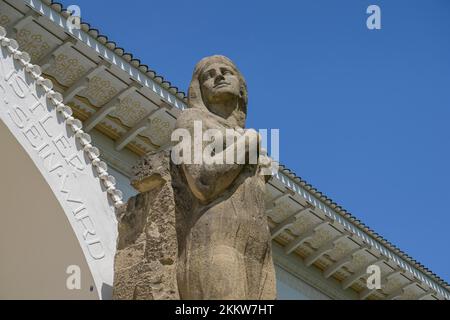 Figure Beauté, sculpteur Ludwig Habich, maison Ernst Ludwig, Musée Künstlerkolonie, Olbrichweg, Mathildenhöhe, Darmstadt, Hesse, Allemagne, Europe Banque D'Images