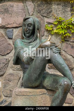 Fontaine d'Eulenspiegel, place du marché, Mölln, Schleswig-Holstein, Allemagne, Europe Banque D'Images