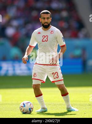 Naim Sliti en Tunisie lors du match de la coupe du monde de la FIFA du groupe D au stade Al Janoub à Al-Wakrah, au Qatar. Date de la photo: Samedi 26 novembre 2022. Banque D'Images