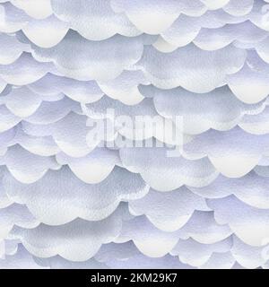 Nuages gris de style dessin animé. Illustration aquarelle. Motif sans couture de la collection SAINT-VALENTIN. Pour la décoration et la conception du papier Banque D'Images