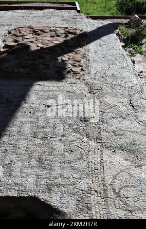 Passo di Mirabella - Panticolare del modaico delle terme romane di Aeclanum Banque D'Images