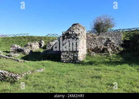 Passo di Mirabella - Resti delle mura di cinta di Aeclanum Banque D'Images