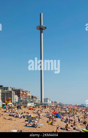 L'Angleterre, l'East Sussex, Brighton, Brighton Beach Banque D'Images