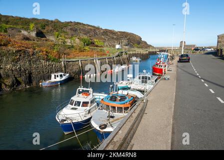 Port de pêche historique à Amlwch sur la côte d'Anglesey, au nord du pays de Galles. Banque D'Images