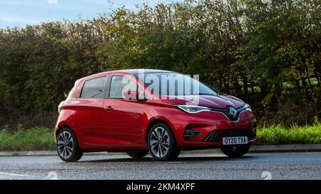 2020 rouge électrique Renault Zoe I GT LN CHARGE RAPIDE ZE 50 voiture Banque D'Images