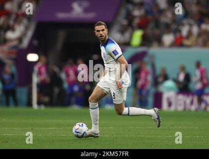 Al Khor, Qatar. 26th novembre 2022. 25th novembre 2022 ; stade Al Bayt, Al Khor, Qatar ; football de la coupe du monde de la FIFA, Angleterre contre États-Unis ; Jordan Henderson of England Credit: Action plus Sports Images/Alamy Live News Banque D'Images