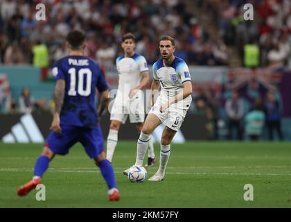 Al Khor, Qatar. 26th novembre 2022. 25th novembre 2022 ; stade Al Bayt, Al Khor, Qatar ; football de la coupe du monde de la FIFA, Angleterre contre États-Unis ; Jordan Henderson of England Credit: Action plus Sports Images/Alamy Live News Banque D'Images