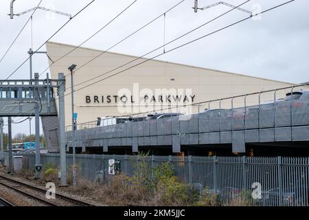 Gare de Bristol Parkway à Stoke Gifford, Bristol, Royaume-Uni Banque D'Images