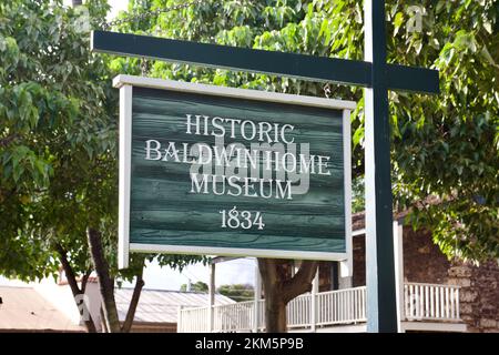 Musée historique Baldwin Home à Lahaina, Maui, Hawaii Banque D'Images