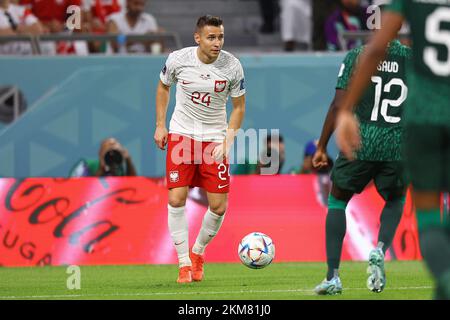 Al Rayyan, Qatar. 26th novembre 2022. Przemyslaw Frankowski lors du match de la coupe du monde de la FIFA, Qatar 2022, groupe C entre la Pologne et l'Arabie Saoudite au stade de la ville d'éducation sur 26 novembre 2022 à Al Rayyan, Qatar. (Photo de Pawel Andrachiewicz/PressFocus/Sipa USA) crédit: SIPA USA/Alay Live News Banque D'Images