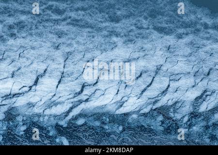 Image texturée de la formation de glace de mer sur l'océan sud. Banque D'Images