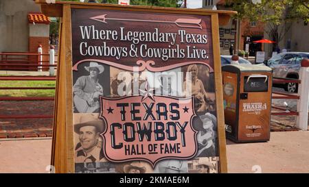 Texas Cowboy Hall of Fame à fort Worth Stockyards dans le quartier historique - FORT WORTH, ÉTATS-UNIS - 09 NOVEMBRE 2022 Banque D'Images