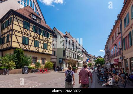 Colmar (Colmer, Kolmar) : maisons à colombages de la vieille ville d'Alsace (Elssass), Haut-Rhin (Oberelssass), France Banque D'Images