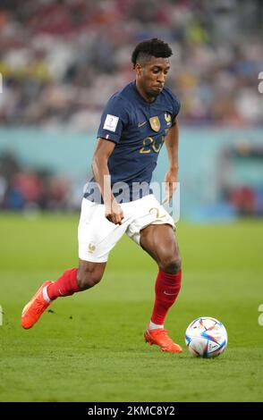 Kingsley Coman en France lors du match de la coupe du monde de la FIFA, groupe D, au stade 974 de Doha, au Qatar. Date de la photo: Samedi 26 novembre 2022. Banque D'Images