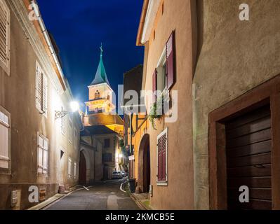 Ribeauville (Rappoltsweiler, Rappschwihr) : l'église catholique Saint-Grégoire (Église catholique Saint-Grégoire) en Alsace (Elssass), Haut-Rhin (Oberelssass) Banque D'Images