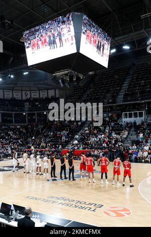 Équipe du Bayern Munich et Lyon lors du match Euroligue des compagnies aériennes turques entre LDLC ASVEL Villeurbanne et FC Bayern Munich sur 23 novembre 2022 à Astroballe à Villeurbanne, France - photo Romain Biard / Isports / DPPI Banque D'Images