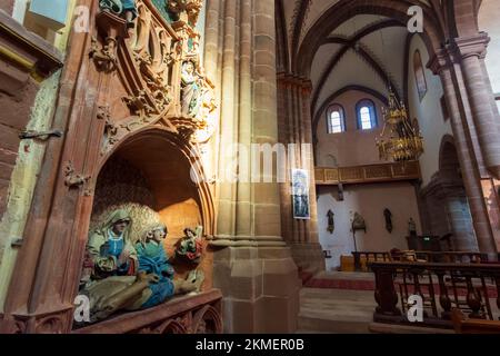 Neuwiller-les-Saverne (Neuweiler) : Église Saint-Pierre-et-Saint-Paul en Alsace (Elssass), Bas-Rhin (Unterelsss), France Banque D'Images