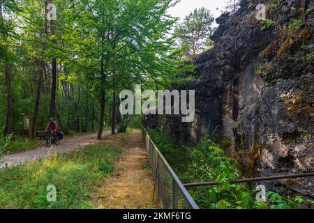 Siersthal (Sierstal, Siirschel) : barrage Simserhof est un gros barrage de la ligne Maginot, bloc 4 en Lorraine (Lothringen), Moselle (Moselle), France Banque D'Images