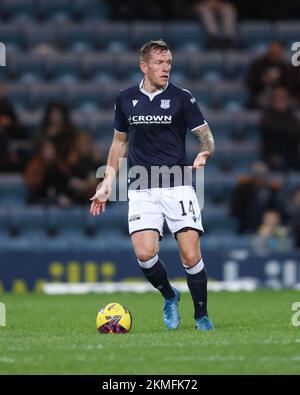 26th novembre 2022 ; Dens Park, Dundee, Écosse : Scottish Cup football, Dundee versus Airdrie ; Lee Ashcroft de Dundee Banque D'Images