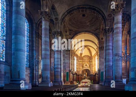 Saint-Avold (Sankt Avold, Sänt Avuur) : église abbatiale Saint-Nabor en Lorraine (Lothringen), Moselle (Moselle), France Banque D'Images