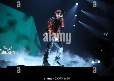 Salmo, chanteur/rappeur italien, lors de sa 'Flop tour 2022' - Unipol Arena, Bologne, Italie, 25 novembre 2022 Banque D'Images