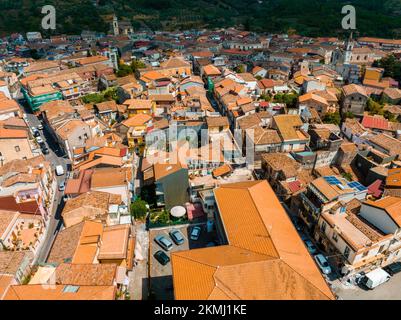Vue panoramique aérienne du port de Trapani, Sicile, Italie. Banque D'Images