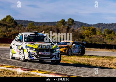 38 CONSTANTE Louis, TOPPI Anthony, Peugeot 208 Rally4, action au cours du Rallye du Var 2022, 9th tour du Championnat de France des Rallyes 2022, de 24 novembre au 27, 2022 à Sainte-Maxime, France - photo Bastien Roux / DPPI Banque D'Images