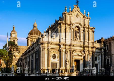 La cathédrale de Sant'Agata, Catane, Sicile, Italie. Banque D'Images