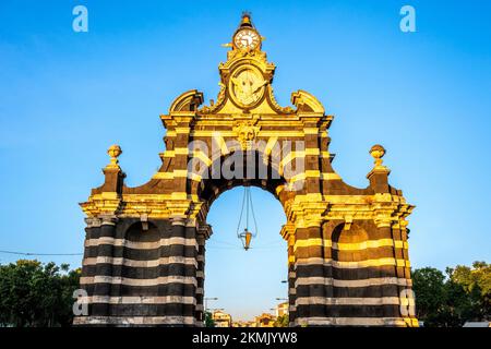 Porta Garibaldi, Catane, Sicile, Italie. Banque D'Images