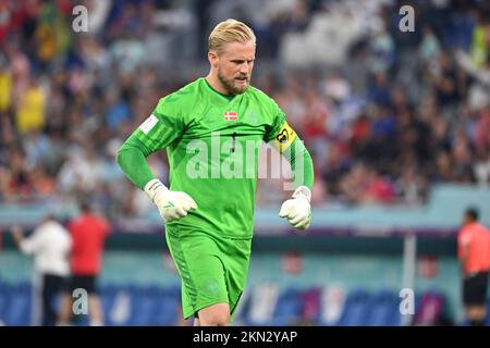 Goalwart Kasper SCHMEICHEL (DEN), action, image simple, coupe simple, demi-figure, demi-chiffre. Match 23, Groupe D France (FRA) - Danemark (DEN) 2-1 sur 26 novembre 2022, Stade 974 coupe du monde de football 20122 au Qatar de 20 novembre. - 18.12.2022 ? Banque D'Images