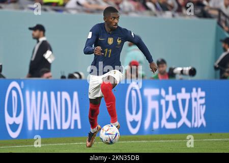 Ousmane DEMBELE (FRA), action, action unique, image unique, découpe, Prise de vue corps entier, figure complète jeu 23, Groupe D France (FRA) - Danemark (DEN) 2-1 sur 26.11.2022, Stade 974 Championnat du monde de football 20122 au Qatar à partir de 20,11. - 18.12.2022 ? Banque D'Images