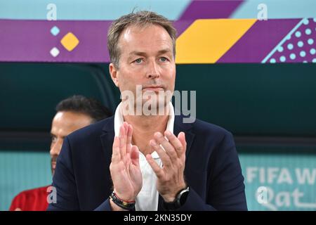 Kasper HJULMAND (coach, DEN), geste, image unique, motif court, portrait, portrait, portrait. Match 23, Groupe D France (FRA) - Danemark (DEN) 2-1 sur 26 novembre 2022, Stade 974 coupe du monde de football 20122 au Qatar de 20 novembre. - 18.12.2022 ? Banque D'Images