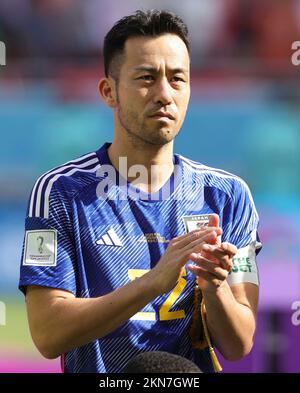 Firo : 11/27/2022, football, football, coupe DU MONDE de la FIFA 2022 QATAR, coupe du monde 2022 Qatar, coupe du monde 2022 Qatar, scène du groupe, Groupe E, Match Japan - Costa Rica Portrait , Maya Yoshida , JPN Banque D'Images