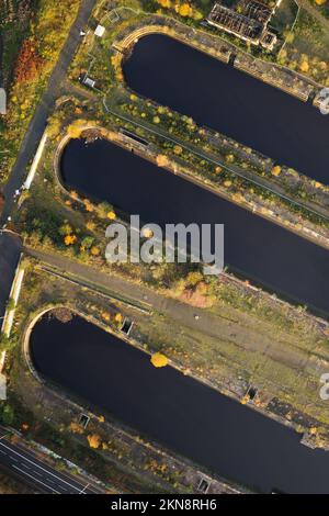 Les quais secs sont maintenant redondants et les zones humides sur la rivière Clyde Banque D'Images