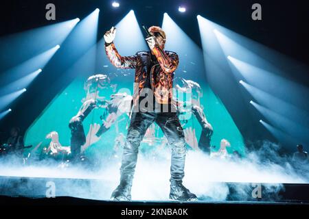 Livourne, Italie. 26th novembre 2022. Salmo pendant Salmo - visite en flop, concert de musique de chanteur italien à Livourne, Italie, 26 novembre 2022 crédit: Agence de photo indépendante/Alamy Live News Banque D'Images