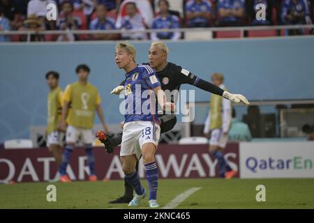 Doha -Qatar 27 novembre 2022, coupe du monde de la Fifa Qatar Japon et Costa Rica au stade Bin Ali Banque D'Images