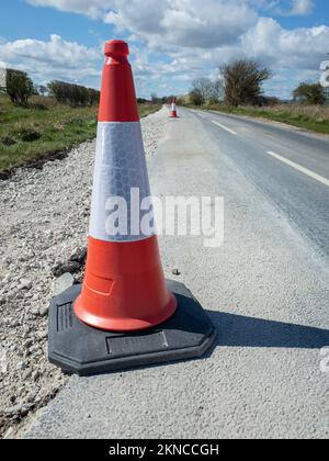 Road Cones Roadworks Cone Traffic Cone Royaume-Uni Banque D'Images