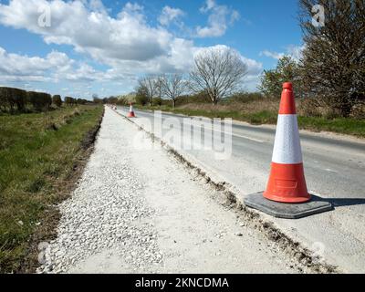 Road Cones Roadworks Cone Traffic Cone Royaume-Uni Banque D'Images