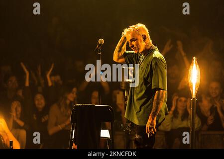 Livourne, Italie. 26th novembre 2022. Salmo pendant Salmo - visite en flop, concert de musique de chanteur italien à Livourne, Italie, 26 novembre 2022 crédit: Agence de photo indépendante/Alamy Live News Banque D'Images