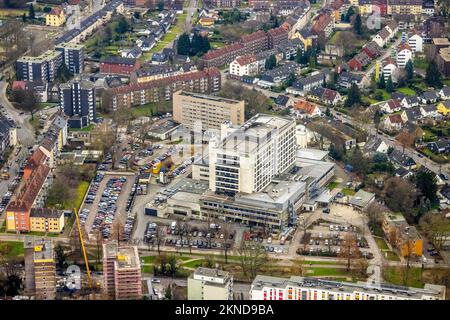 Vue aérienne, Marienhospital Herne, Hôpital de la Ruhr-Université Bochum dans le quartier Herne-Sud à Herne, région de la Ruhr, Rhénanie-du-Nord-Westphalie, Ger Banque D'Images