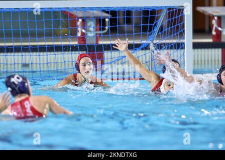 Piscine Babel, Rome, Italie, 26 novembre 2022, Caterina Banchelli (RN Florentia) pendant SIS Roma contre RN Florentia - Waterpolo Italian Serie A1 Banque D'Images